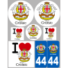 Le Croisic - 8 autocollants variés - Sticker/autocollant