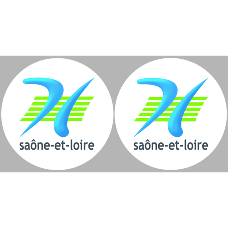 département de la Saône et Loire - 2fois 10cm - Sticker/autocollant