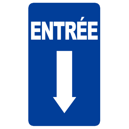 Entrée flèche vers le bas (25x15cm) - Sticker/autocollant