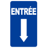 Entrée flèche vers le bas (25x15cm) - Sticker/autocollant