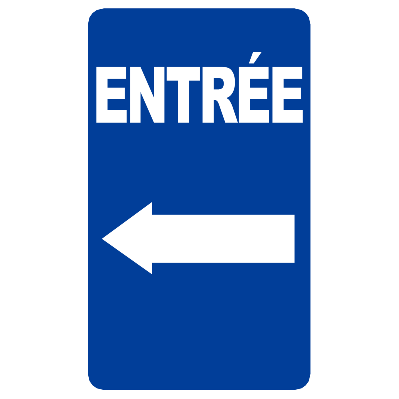 Entrée flèche vers la gauche (25x15cm) - Sticker/autocollant