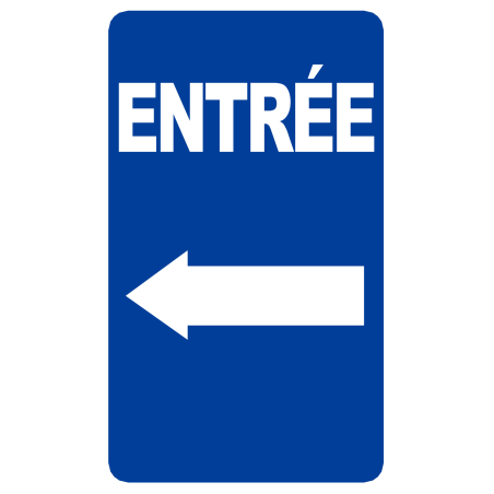 Entrée flèche vers la gauche (25x15cm) - Sticker/autocollant