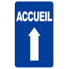 Accueil fléchage vers le haut (25x15cm) - Sticker/autocollant