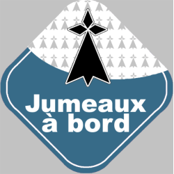jumeaux bretons hermine - 10cm - Sticker/autocollant
