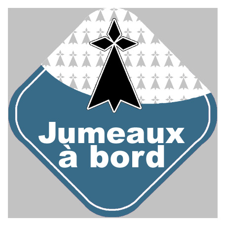 jumeaux bretons hermine - 10cm - Autocollant(sticker)