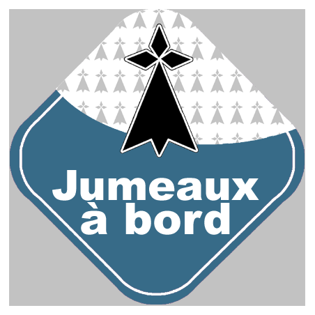 jumeaux bretons hermine - 10cm - Autocollant(sticker)