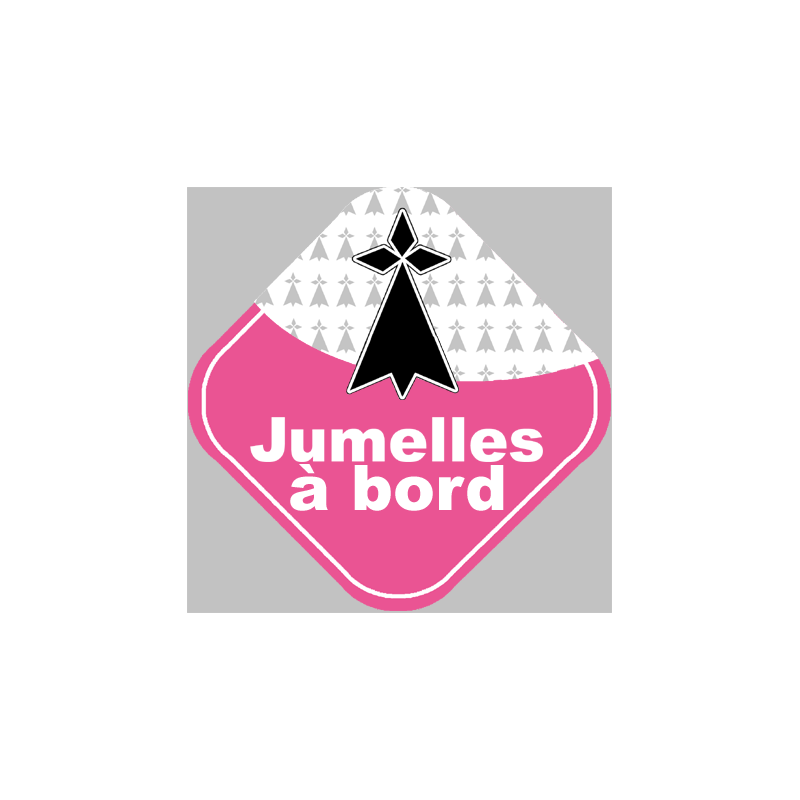 jumelles bretonnes hermine - 10cm - Sticker/autocollant