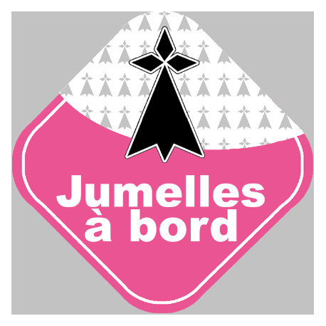 jumelles bretonnes hermine - 10cm - Autocollant(sticker)