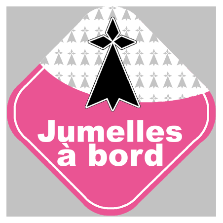 jumelles bretonnes hermine - 10cm - Autocollant(sticker)