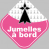 jumelles bretonnes hermine (10x10cm) - Autocollant(sticker)