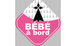 Bébé à bord bretonne hermine - 10cm - Autocollant(sticker)