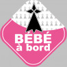 Bébé à bord bretonne hermine - 10cm - Autocollant(sticker)