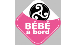 bébé à bord bretonne triskel - 10cm - Autocollant(sticker)