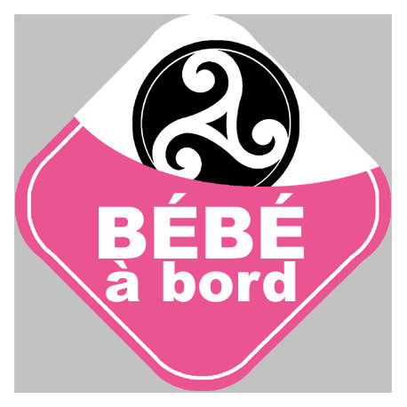 bébé à bord bretonne triskel - 10cm - Autocollant(sticker)