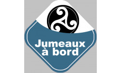 Bébés à bord jumeaux triskel -10cm - Autocollant(sticker)