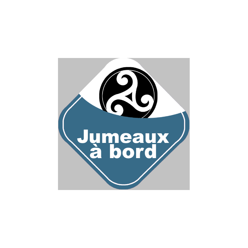 Bébés à bord jumeaux triskel -10cm - Sticker/autocollant