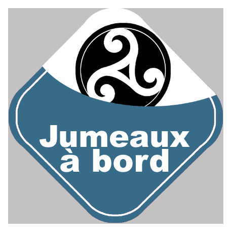 Bébés à bord jumeaux triskel -10cm - Autocollant(sticker)