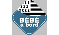 bébé à bord breton (10x10cm) - Autocollant(sticker)