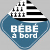 Bébé à bord breton - 10cm - Autocollant(sticker)