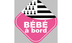 bébé à bord bretonne - 10cm - Autocollant(sticker)