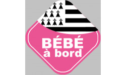 bébé à bord bretonne (10x10cm) - Autocollant(sticker)