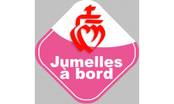 bébés à bord jumelles vendéennes - 10cm - Autocollant(sticker)