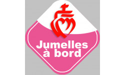 Autocollant (sticker): bebes a bord jumelles vendeennes