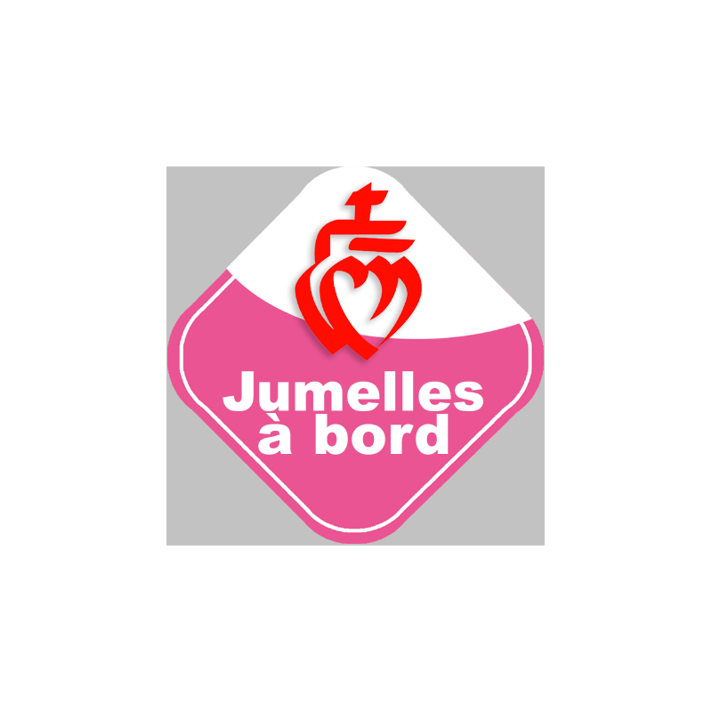 bébés à bord jumelles vendéennes - 10cm - Sticker/autocollant