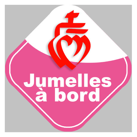 bébés à bord jumelles vendéennes - 10cm - Autocollant(sticker)