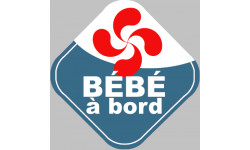 bébé à bord Basque - 10cm - Autocollant(sticker)