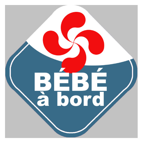 bébé à bord Basque - 10cm - Autocollant(sticker)