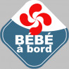 bébé à bord Basque - 10cm - Autocollant(sticker)