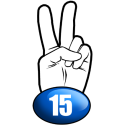 salut de motard département 15 - 15x7,2cm - Sticker/autocollant