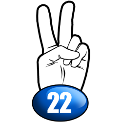 salut de motard département 22 - 15x7,2cm - Sticker/autocollant