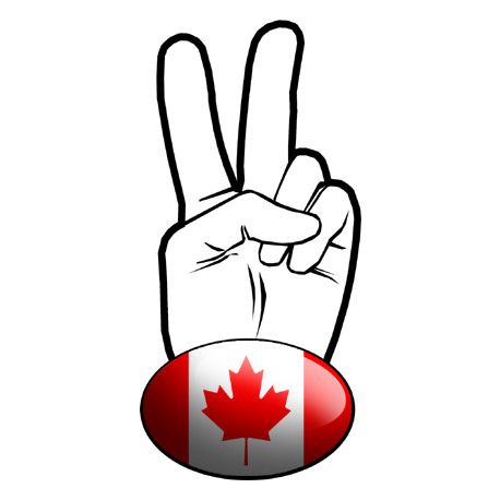 Autocollant (sticker): salut de motard canadien