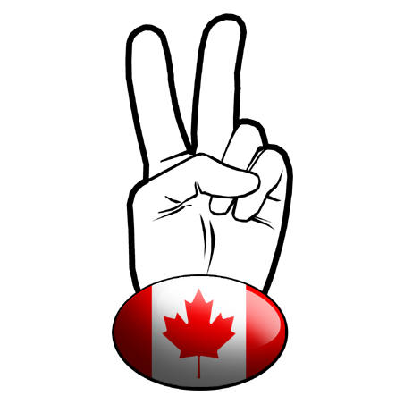 Autocollant (sticker): salut de motard canadien