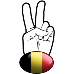 salut de motard belge (15x7,2cm) - Sticker/autocollant