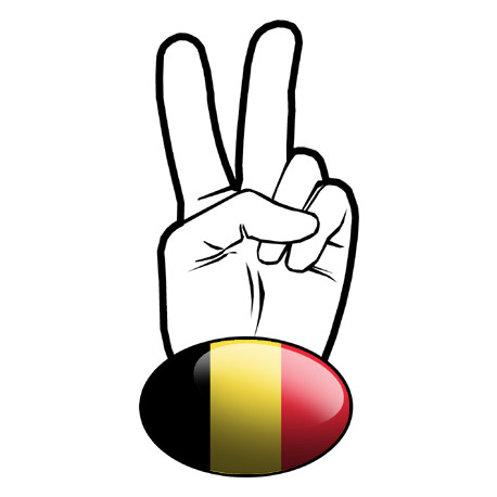 Autocollant (sticker): salut de motard belge