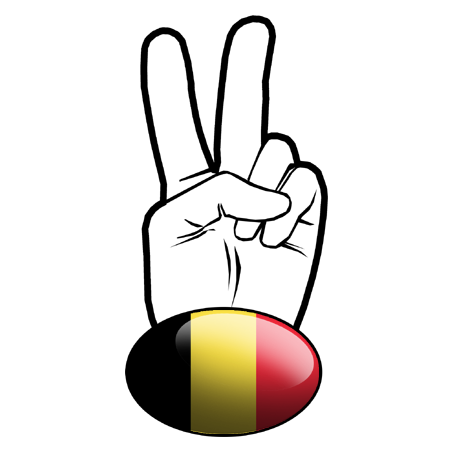 Autocollant (sticker): salut de motard belge