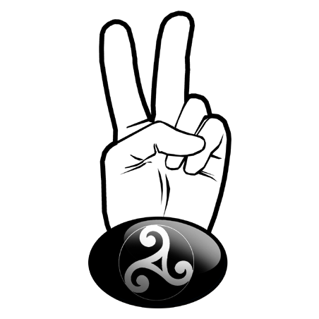 salut de motard celtique noir (15x7.2cm) - Sticker/autocollant