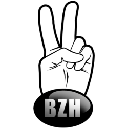 Salut de motard bzh (15x7.2cm) - Sticker/autocollant