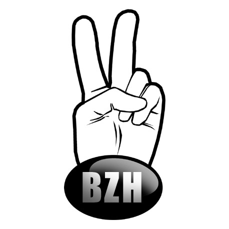 Salut de motard bzh (15x7.2cm) - Autocollant(sticker)