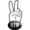 Salut de motard bzh (15x7.2cm) - Autocollant(sticker)