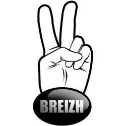 Salut de motard BREIZH (15x7.2cm) - Sticker/autocollant