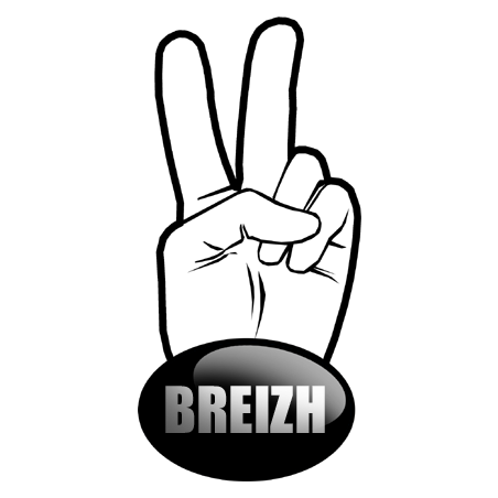 Salut de motard BREIZH (15x7.2cm) - Sticker/autocollant