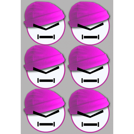 Autocollant (sticker): bonnet rose