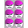 bonnet rose - 6fois 10cm - Sticker/autocollant