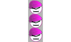 Autocollant (sticker): bonnet rose