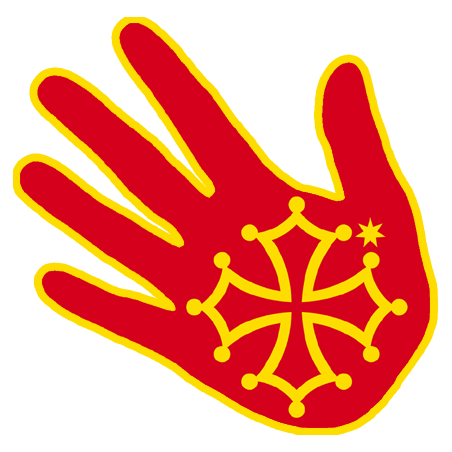 Main Occitane - 17x17cm - Sticker/autocollant