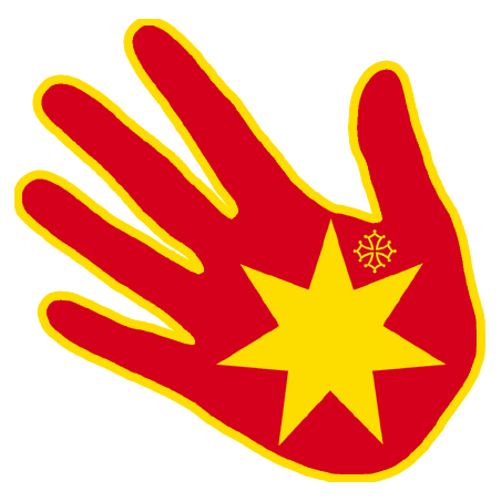 Main Pays d'oc - 17x17cm - Sticker/autocollant